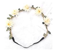 Coroncina fiori Bambina Sposa corona di fiori fascia for capelli corda matrimonio fascia floreale ghirlanda ragazza ghirlanda accessori elastici for capelli copricapo cosplay for feste(Color 01)