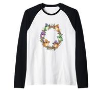 Coroncina stravagante decorata con rospi stregoni Maglia con Maniche Raglan
