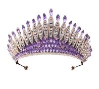 Corone da donna alla moda vintage eleganti strass corone party prom accessori, Misura unica, Strass