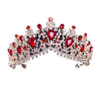 Corone da donna con strass, stile vintage, per feste, matrimoni, accessori eleganti, Misura unica, Strass