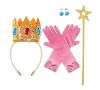 Corone da principessa Kit di accessori per donne ragazze costume da principessa corone orecchini bacchetta magica principessa fasce per capelli guanti