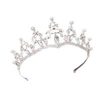 Corone da regina in cristallo, corona d'argento da donna, diadema per ragazze, fascia rotonda per matrimoni, accessori per capelli, corone per produzioni teatrali, feste, concorsi