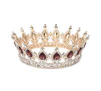 Corone da sposa, accessorio per capelli da sposa, tiara rotonda con , gioiello fatto a mano, corona da regina per acconciature da sposa e damigella d'onore e festa della mamma