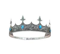 Corone da uomo alla moda Re Hairband Accessorio per lo styling dei capelli per compleanni e spettacolo teatrale puntelli accessori per capelli in metallo, Misura unica, come descritto, come descritto