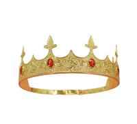 Corone da uomo alla moda Re Hairband Accessorio per lo styling dei capelli per compleanni e spettacolo teatrale puntelli accessori per capelli in metallo, Misura unica, come descritto, come descritto