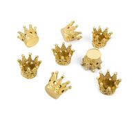 Corone decorative oro, set di 8 pezzi: mini decorazioni tavolo matrimonio, battesimo, comunione, centrotavola compleanno, addobbi feste principessa, piccole in resina elegante, 2,5 cm