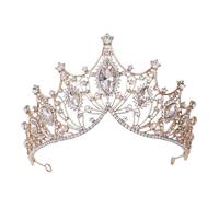 Corone Di Cristallo Multicolore Argento For Ragazze Bambini Tiare Copricapi Da Sposa Di Lusso Fasce Dorate Accessori For Capelli Sposa Delicato Confortevole(Color 2)