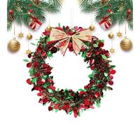 Corone Di Natale Per La Porta D'Ingresso | A Strisce Rosse E Verdi,Corona Di Natale Con ,Per Festival D'Inverno Capodanno Appeso Di Cremagliera Stanza Padrona Da Tavolo Fattoria Di Maiale