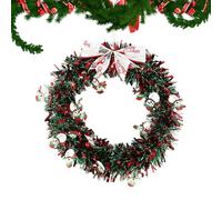 Corone Di Natale per La Porta D'Ingresso | Decorazione A Strisce Rosso E Verde | Corona Di Natale con | per Festival Inverno Capodanno Appeso Cremagliera Moneta Padrona Tavolo Festa