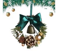 Corone Di Natale per Porta D'Ingresso - Corona Mini 12,7 cm con campana e fiocco decorazione | Ghirlanda di porta d'ingresso | per Camino Cappotto Di Natale Portico Finestra Tavolo Festa Matrimonio
