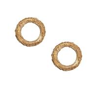 Corone di paglia, 2 pezzi | Diametro di 55 cm, spessore di 8 cm | DekoPrinz | corona per porta, corona per decorazione, corona in grezzo (non rifinita), anello di paglia