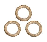 Corone di paglia, 3 pezzi | Diametro di 30 cm, spessore di 5 cm | DekoPrinz | corona per porta, corona per decorazione, corona in grezzo (non rifinita), anello di paglia