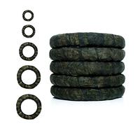 Corone di paglia con vello, 5 pezzi | Diametro di 25 cm, spessore di 4 cm | DekoPrinz | corona per porta, corona per decorazione, corona in grezzo (non rifinita), anello di paglia