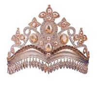 Corone di strass scintillanti per la sposa regolabile copricapo da sposa accessorio gioielli elegante da sposa cristalli copricapo confortevole corona da sposa, Misura unica, come descritto