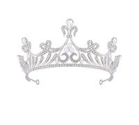 Corone di tiara argentata, corona principessa di cristallo Principessa Rhinestone con pettini Bride Heads Bridal Wedding Prom Briglia