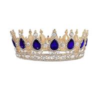 Corone di tiara di cristallo per donne grandi corona rotonda per capelli topiano copricapo accessori per i capelli per le donne copricapo di fidanzamento della regina corona