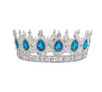 Corone di tiara di cristallo per donne grandi corona rotonda per capelli topiano copricapo accessori per i capelli per le donne copricapo di fidanzamento della regina corona