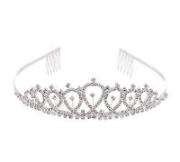 Corone e diademi in cristallo d'argento con pettine, diadema e corone in argento, corona da principessa per donna, diadema regina con STRASSs, per ragazze o donne capelli da