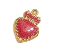 Corone In Acciaio Inox A Forma Di Amore Collana Orecchini Pendente Elegante Metallo Fascino Artigianale Componente Per Gioielli Progetti Handmade Accessori Della Collana, Misura unica, come descritto