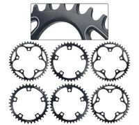 Corone per bici da strada in alluminio lavorato CNC 36t 46t, con profili stretti a denti larghi per ottimizzare l'impegno della catena e ridurre il rumore durante le corse (42T)