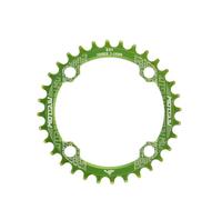 Corone Per Bicicletta Bicicletta 104BCD Larghezza Rotonda E Anello Stretto 32T/34T/36T/38T MTB Catena Pignone for Bicicletta Accessori 104 BCD Star Anello di Luce Corona Bici(For Oval,32T_FOR GREEN)