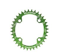 Corone per Bicicletta MTB Anello Catena Corona Ovale 104bcd Corona 30 32 34 36 38 40 42 Denti Mountain Bike Corona Pignone Bicicletta Rotonda Ciclismo (Size : 34T, Color : HA Green Oval)