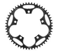 Corone Per Bicicletta Pignone for bicicletta a catena larga e stretta 130BCD 38T/40T/42T/44T/46/48/50/52 54/56T/58T L'auto da corsa professionale è progettata Corona Bici(52T Black and Screw)