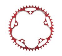 Corone Per Bicicletta Pignone for bicicletta a catena larga e stretta 130BCD 38T/40T/42T/44T/46/48/50/52 54/56T/58T L'auto da corsa professionale è progettata Corona Bici(46T Red and Screw)