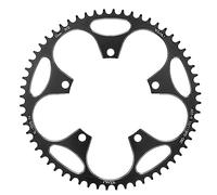 Corone Per Bicicletta Pignone for bicicletta a catena larga e stretta 130BCD 38T/40T/42T/44T/46/48/50/52 54/56T/58T L'auto da corsa professionale è progettata Corona Bici(60T Black and Screw)
