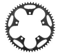 Corone Per Bicicletta Pignone for bicicletta a catena larga e stretta 130BCD 38T/40T/42T/44T/46/48/50/52 54/56T/58T L'auto da corsa professionale è progettata Corona Bici(56T Black and Screw)