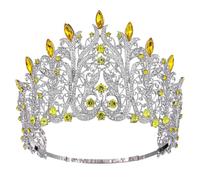 Corone per cristallo nuziale tiara corona per concorso Miss Universo festa di nozze Prom gioielli capelli copricapo, Strass