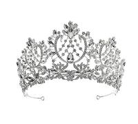 Corone per Donne Corona da sposa Matrimonio Prom Party Diamond Tiara Compleanno per il Ballo di Compleanno(Silver)