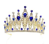 Corone per Donne Queen Tiara Crown Rhinestone Bridal Tiara Princess Tiara Crown Birthday Crown per il Ballo di Compleanno(Blu)