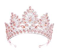 Corone per Donne Tiara Crown Birthday Crown Rhinestone Bridal Tiara Princess per il Ballo di Compleanno(Rose gold)