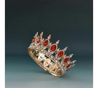 Corone per le donne rotondo cristallo rotondo concorso strass tiaras nuziale festa di nozze accessori per capelli