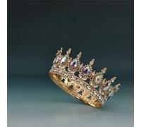 Corone per le donne rotondo cristallo rotondo concorso strass tiaras nuziale festa di nozze accessori per capelli
