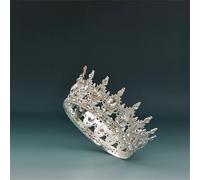 Corone per le donne rotondo cristallo rotondo concorso strass tiaras nuziale festa di nozze accessori per capelli