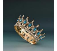 Corone per le donne rotondo cristallo rotondo concorso strass tiaras nuziale festa di nozze accessori per capelli