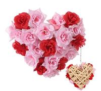 Corone romantiche per porta d'ingresso - corona a forma di cuore, decorazione da parete artificiale a forma di cuore da appendere | corona d'amore, corona di San Valentino, corona della festa della