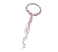 Corone splendenti stelle americane per feste e celebrazioni PET scintillante Coroncina del 4 luglio Feste nazionali Costume parrucchino Fascia per capelli unisex
