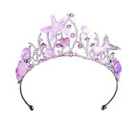 Corone Stile Oceano, Costume, Conchiglia, Stella Marina, Accessori For Capelli For Donne E Ragazze, Tiare Da Principessa For Feste Di Compleanno Delicato Confortevole(Pink)