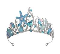 Corone Stile Oceano, Costume, Conchiglia, Stella Marina, Accessori For Capelli For Donne E Ragazze, Tiare Da Principessa For Feste Di Compleanno Occasioni Versatili(Blue)