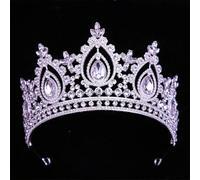 Corone Vintage Strass Tiaras Bandana Accessori Per Capelli Per Le Donne Festa di Nozze Gioielli H269 Argento Bianco