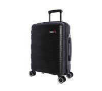 Coronel Tapioca - Valigia da cabina da cabina 55 x 40 x 20 cm - Valigia da viaggio robusta - Trolley per aerei con 4 ruote a 360° e serratura, Nero/Bianco, 55x40x20 cm, Valigia Cabina