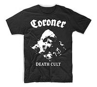 Coroner Death Cult Thrash Metal Band Mens Outdoor Graphic Tshirt Black XL