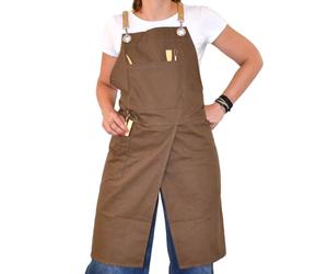 COROT Grembiule da vasaio 100% cotone, 2 lati tagliati, gambe divise, 2 grandi tasche, cinghie regolabili, per adulti, uomini, donne, per scultori, artigiani, vasaio