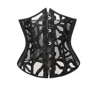 Corpetto Top Donna, Corsetto Snellente alla Moda con Lacci Regolabili e Flessibili per Un Uso Confortevole Tutto Il Giorno (Black, XXXXXXL)