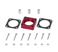 Corpi Farfallati Distanziale Corpo Farfallato Alluminio 91-06 Per Jeep Per Wrangler Per Cherokee TJ YJ LJ XJ 2.5L/4.0L Gas W/Guarnizione 1 "Sollevare Collettore Carb(Rosso)