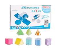 Corpi geometrici - 8 pezzi giocattoli educativi di matematica colorata, forme geometriche per insegnanti per aule | Per scuola materna, scuola materna, scuola elementare, bambini, ragazzi, ragazze