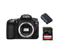 Corpo CANON EOS 90D+SANDISK Extreme Pro 256GB 170MB/s+Batteria LP-E6N